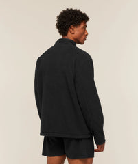 FLEECE ZIP THROUGH JACKET - Black