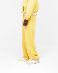 Initial Wide Leg Cuffed Sweatpant - Canary Yellow