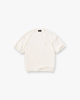 Slub Script T-Shirt - Aged White