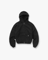 GH Shrunken Zip Hoodie - Jet Black