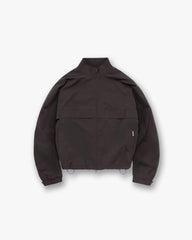 Initial Nylon Track Jacket - Coffee