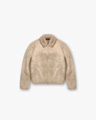 Faux Shearling Jacket - Cafe
