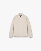 Textured Long Sleeve Shirt - Champagne