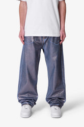 Ultra Baggy Chrome Sprayed Denim - Blue/Silver