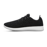Men's Wool Runner Fluffs - Natural Black (Natural White Sole)