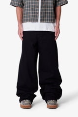 Raw Baggy Rave Denim - Washed Black