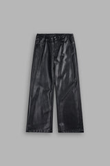 Wolf Pyramid Axel Low Rise Leather Pant In Black