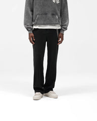Ribbed Hybrid Pant - Washed Black