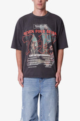 747 Printed Tee - Washed Black