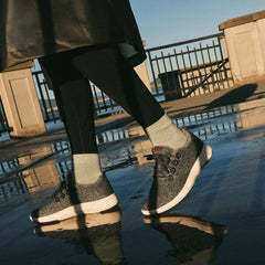 Women's Wool Runner Mizzles - Natural Black (Natural Black Sole)