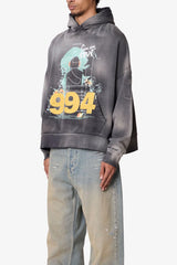 No Room in Hell Printed Hoodie - Washed Black
