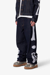 Raw Skeleton Ultra Baggy Denim - Rinsed Indigo