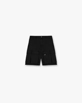 Baggy Cotton Cargo Short - Black