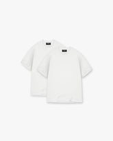2 x Initial T-Shirt - Flat White