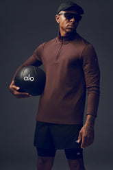 Men's Conquer 1/4 Zip Reform Long Sleeve - Brownstone