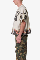 Flame Skull Tee - Off White