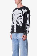 Skeleton Thermal L/S Shirt - Washed Black