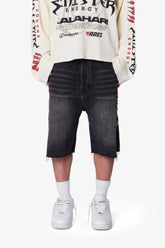 Baggy Mojave Denim Shorts - Black