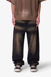 Ultra Baggy Dried Denim - Washed Black