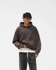 Initial Boxy Hoodie - Coffee