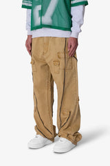 Ultra Baggy Grid Lock Denim - Brown