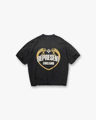 Angel Border T-Shirt - Stained Black