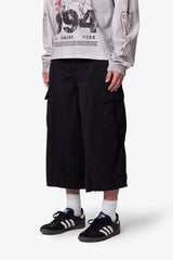 Extra Long Cargo Shorts - Black