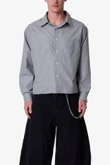 L/S Plaid Poplin Shirt - Grey