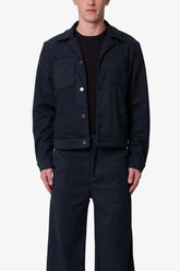Pinstripe Jacket - Black/White