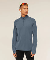 RUNNING ELITE 1/4 ZIP - Titanium Blue