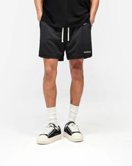 Washed Mesh Shorts - Black