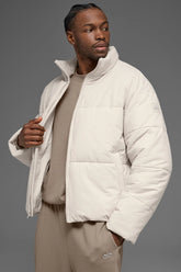 Men's Stretch Woven Street Puffer - Bone