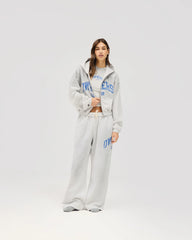Represent Owners Club Zip Through Hoodie - Sprayed Ice Grey Marl