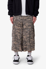Extra Long Cargo Shorts - Digi Camo