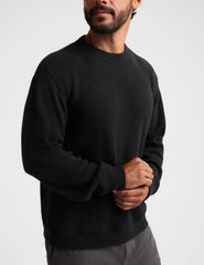 Rest Day Men's Waffle Crewneck - Black