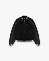 Raglan Varsity Jacket - Black
