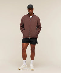 FLEECE ZIP THROUGH JACKET - Espresso Brown