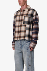 Paneled Flannel Shirt - Multi