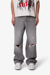 Ultra Baggy Blowout Denim - Washed Grey