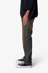 D732 Rust Wash Denim - Black/Brown