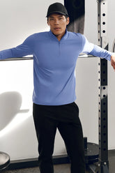 Men's Conquer 1/4 Zip Reform Long Sleeve - Provence Blue