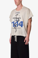 Tattered Cut Off Tee - Off White
