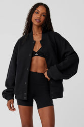 Women's Renown Varsity Jacket - Black