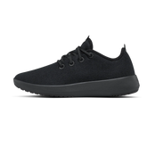 Men's Wool Runner Mizzles - True Black (Black Sole)