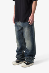 Ultra Baggy Shadow Patch Denim - Washed Light Blue