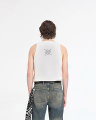 Represent X Metallica Local Crew Vest - Flat White