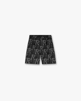 Embroidered Initial Tailored Short - Black