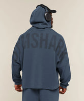 GYMSHARK X SAM SULEK ZIP THROUGH HOODIE - Shadow Blue
