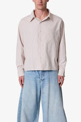 L/S Plaid Poplin Shirt - Brown