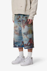 Ultra Baggy Angel Denim Shorts - Multi